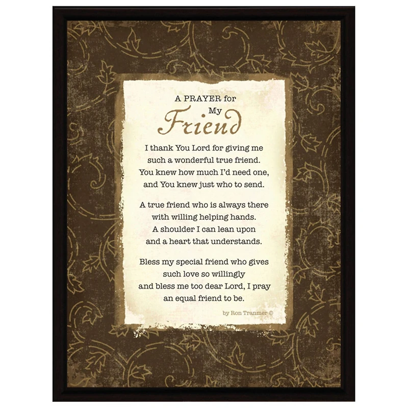Prayer For My Friend Wood Framed Art