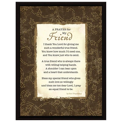Prayer For My Friend Wood Framed Art