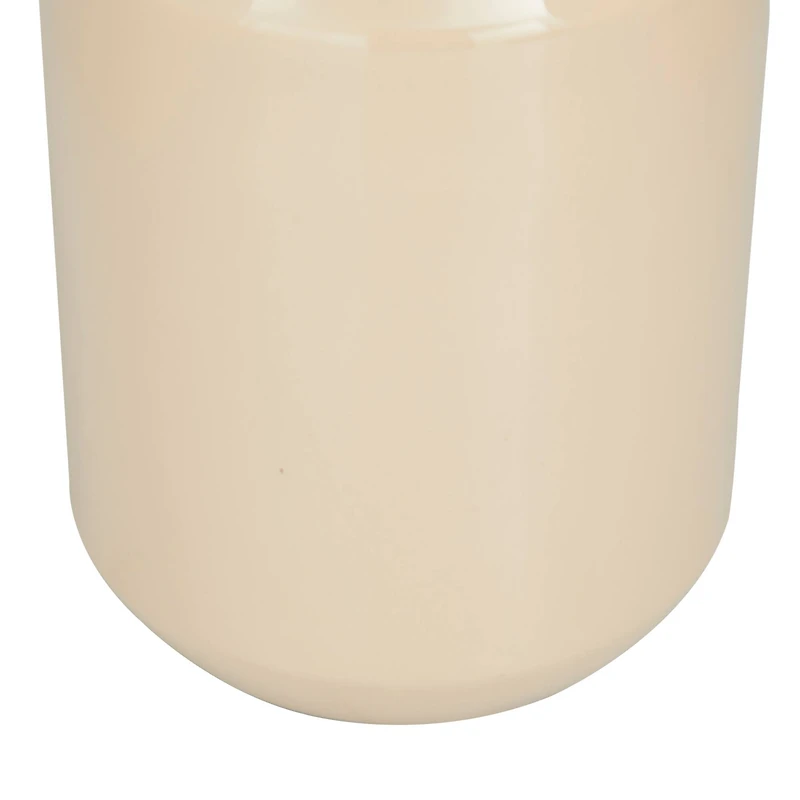 The Novogratz Set of 2" Cream Metal Modern Vase, 10" x 5" x 5"