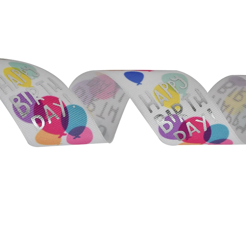 1.5" x 2yd. Happy Birthday Wired Grosgrain Ribbon by Celebrate It®