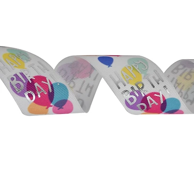 1.5" x 2yd. Happy Birthday Wired Grosgrain Ribbon by Celebrate It®
