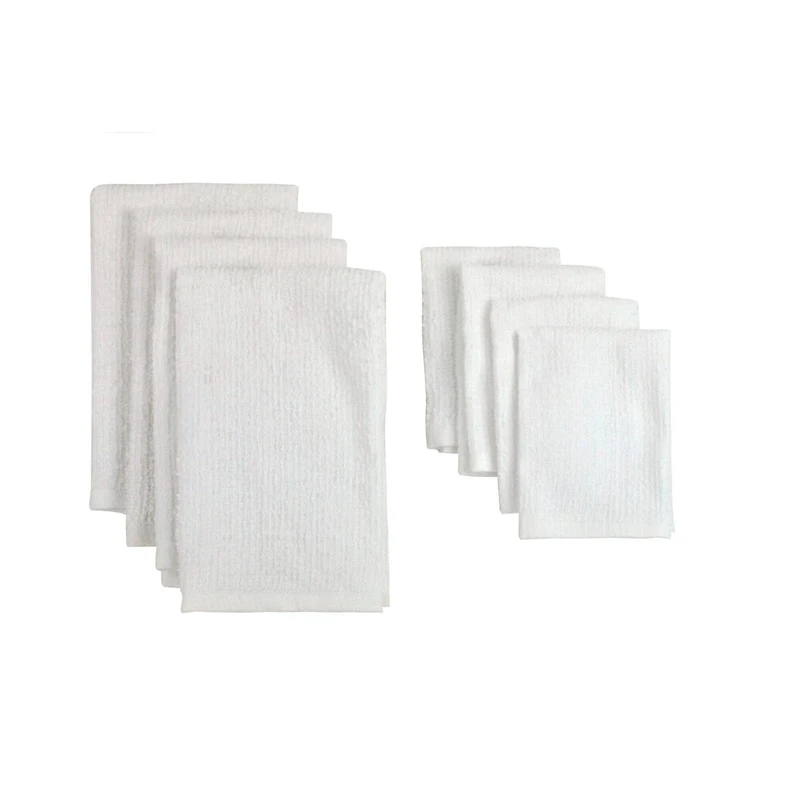 DII® White Bar Mop Dishtowel & Dishcloth Set