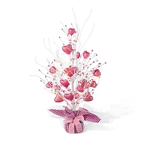 Glitzhome® 21" Lighted Valentine's Pink Heart Table Tree