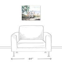 Beach Bike 20" x 16" Canvas Wall Art
