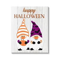 Stupell Industries Happy Halloween Seasonal Gnomes Canvas Wall Art