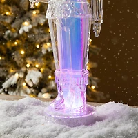 Glitzhome® 18" Acrylic Lighted Tabletop Nutcracker Figurine