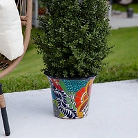 12" Handmade Mexican Talavera Ceramic Planter