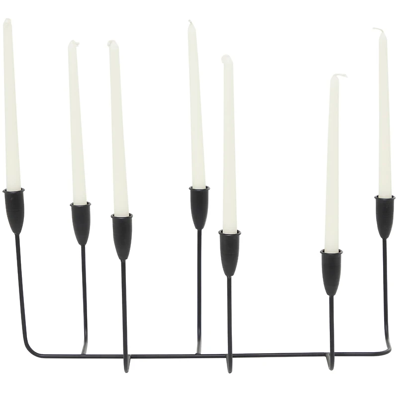 CosmoLiving by Cosmopolitan Black Metal Tapered Candelabra