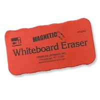 Charles Leonard Red & Black Magnetic Whiteboard Eraser, 12ct.