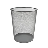 Organize It All Silver Mesh Round Wastebasket