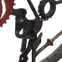 23" Gray Metal Industrial Gears Sculpture