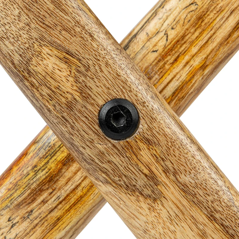 Hello Honey® 20" Natural Brown Modern Collapsible Wood Folding Stool