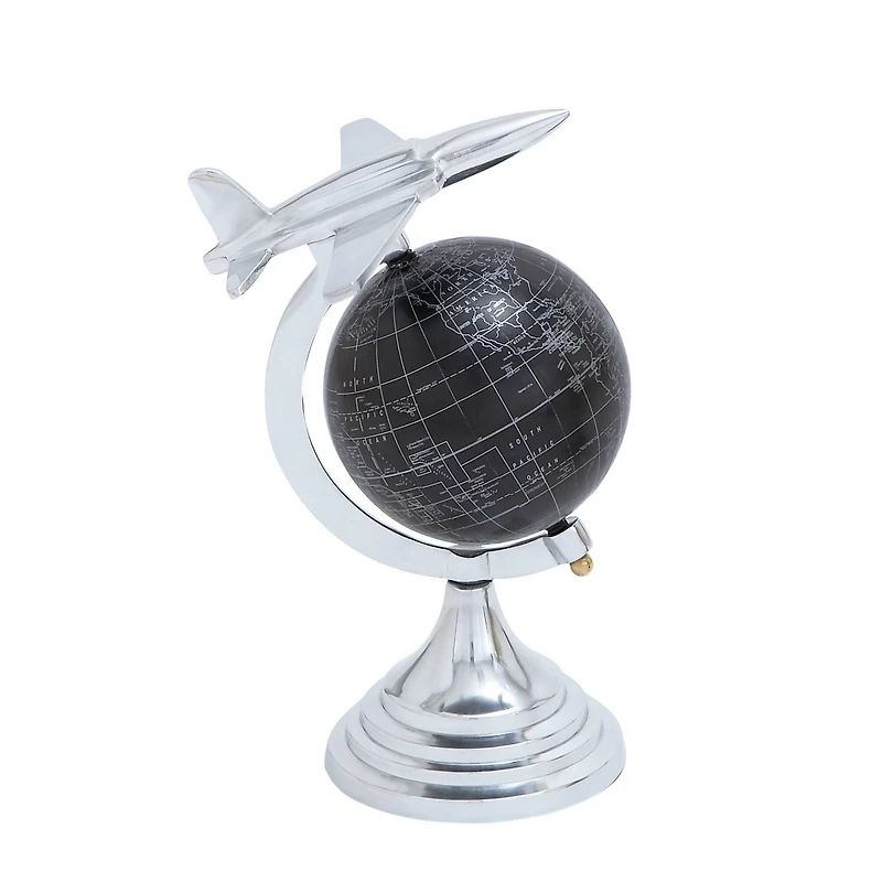 12" Silver Aluminum Glam Globe
