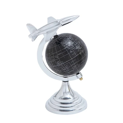 12" Silver Aluminum Glam Globe