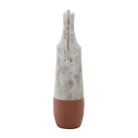 White Ceramic Farmhouse Vase, 23" x 6" x 7"