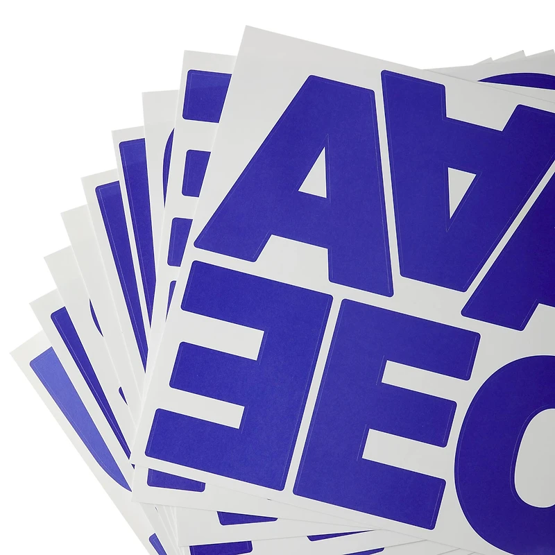 12 Packs: 74 ct. (888 total) 4" Blue Block Alphabet Stickers by Recollections™