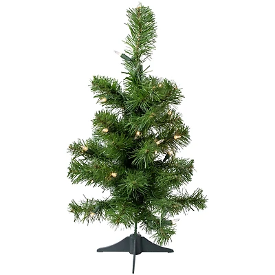 18" Pre-Lit Blackwater Fir Artificial Christmas Tree, Clear Lights