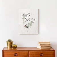 Hello Spring Bee 11" x 14" Canvas Wall Art