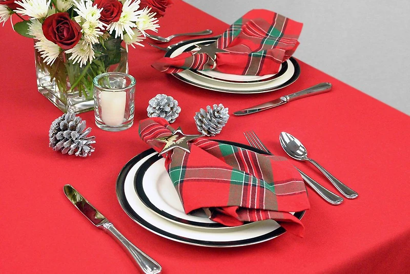 DII® Red Polyester Tablecloth 52x70