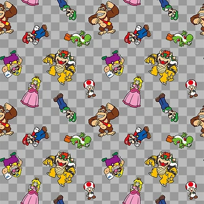 Nintendo® Characters Checker Toss Cotton Fabric