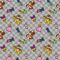 Nintendo® Characters Checker Toss Cotton Fabric