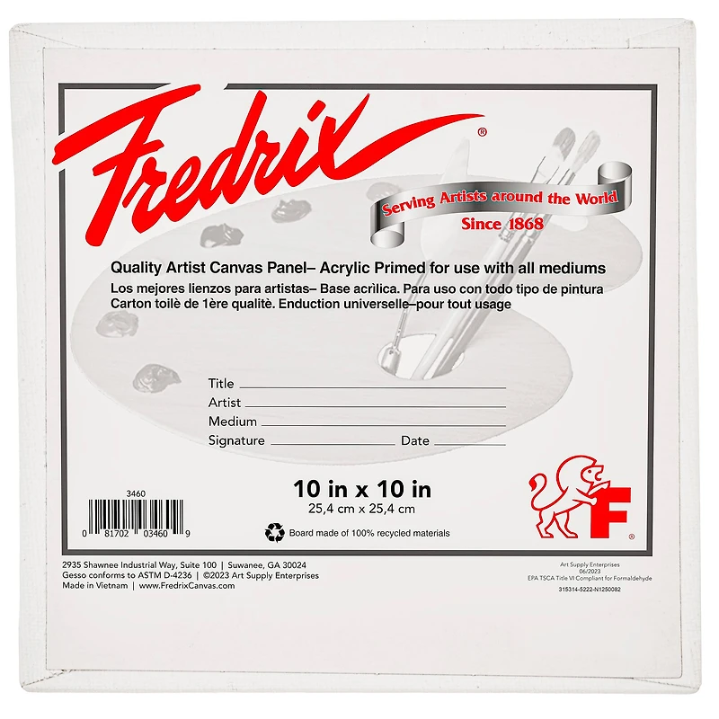 FREDRIX 12 Pack Artist Series Primed Canvas Panel