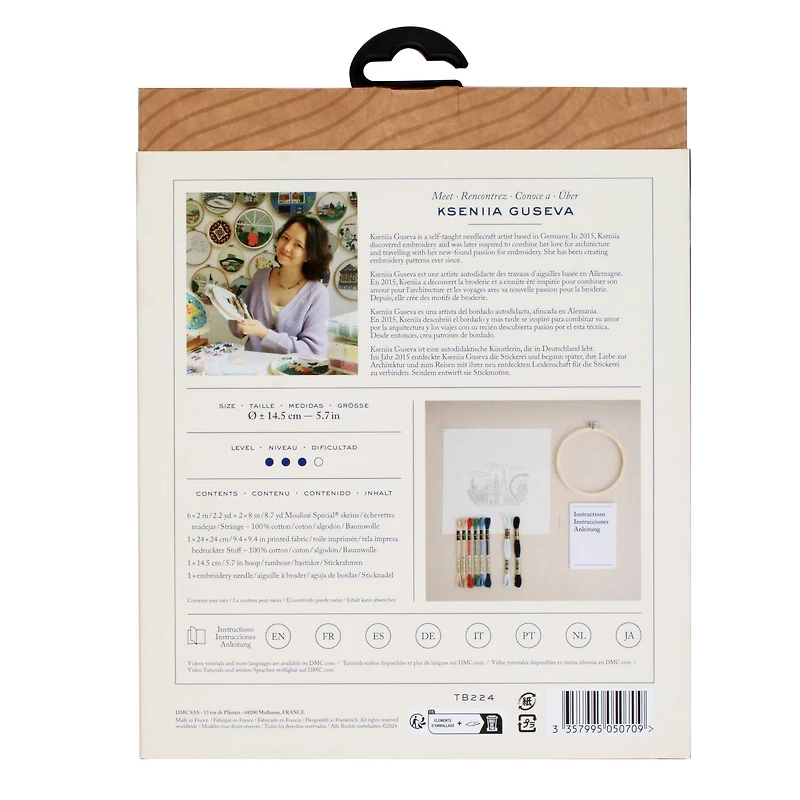 DMC® London Intermediate Embroidery Kit with Hoop