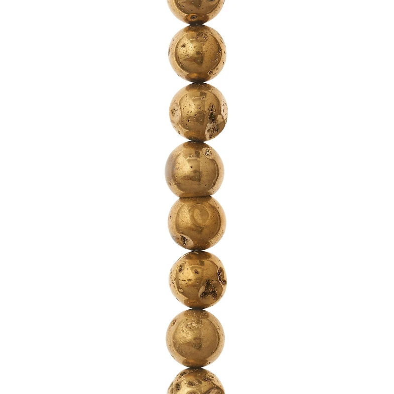 Gold Agate Round Beads, 10mm by Bead Landing™