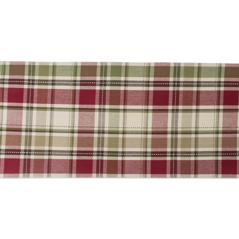 Homespun Plaid Table Runner 13" x 72"