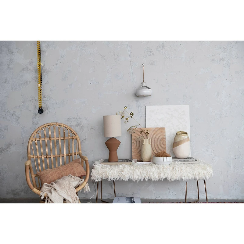 Hello Honey® Bloomingville 13" Tan Reactive Glaze Stoneware Tri-Tone Vase