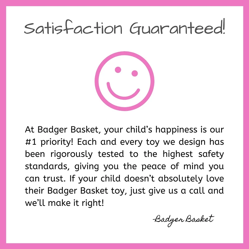 Badger Basket Pink & White Royal Pavilion Round Doll Crib with Canopy & Bedding