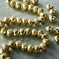 12 Pack: Hamilton Gold Antique Metal Rondelle Beads, 6mm by Bead Landing™