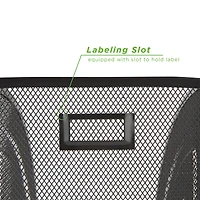 Mind Reader 2 Pack Black Jumbo Metal Mesh File Organizer