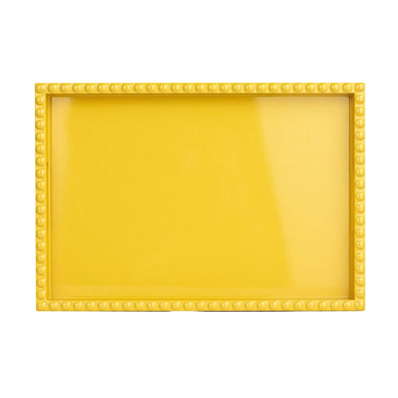 Hello Honey® 19" Yellow Sunny Wood Tray with Handles