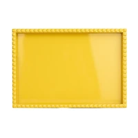 Hello Honey® 19" Yellow Sunny Wood Tray with Handles
