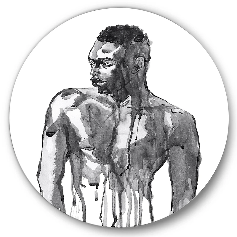 Designart - Handsome African Man Portrait On White I