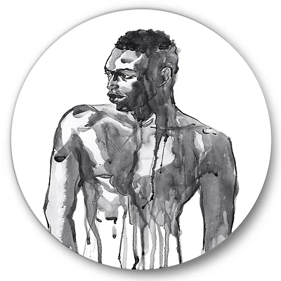 Designart - Handsome African Man Portrait On White I