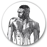 Designart - Handsome African Man Portrait On White I