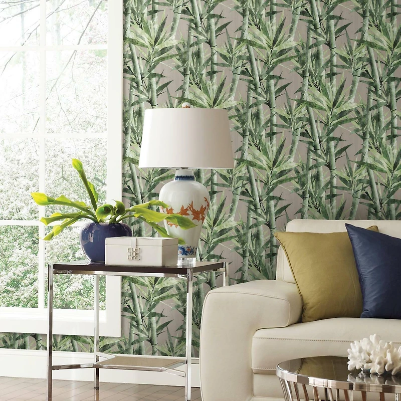 RoomMates Lucky Bamboo Peel & Stick Wallpaper