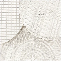 Silver Aluminum Plate Wall Decor with Textured Pattern 18" x 3" x 18"