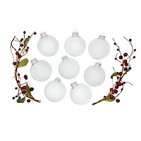 Whitehurst 8ct. 3.5" Clear Glass Ball Ornaments