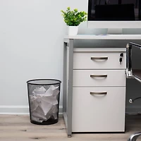 Mind Reader 4.5gal. Black Metal Mesh Waste Paper Basket, 3ct.