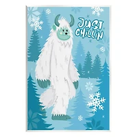 Stupell Industries Just Chillin Funny Winter Yeti Wall Plaque Art