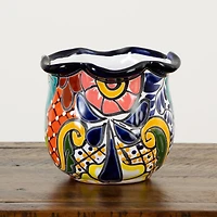 7" Handmade Mexican Talavera Ceramic Planter