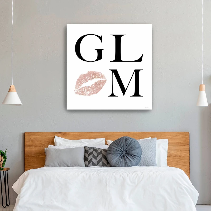 Glam Kisses Canvas Giclee