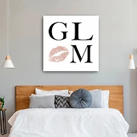 Glam Kisses Canvas Giclee