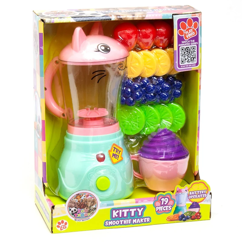 Zoo Troop Kitty Smoothie Maker Animal Themed Kitchen Playset