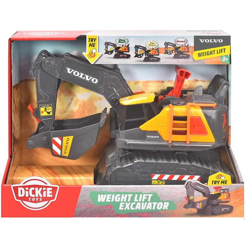 Dickie Toys 12" Volvo Excavator Construction Truck