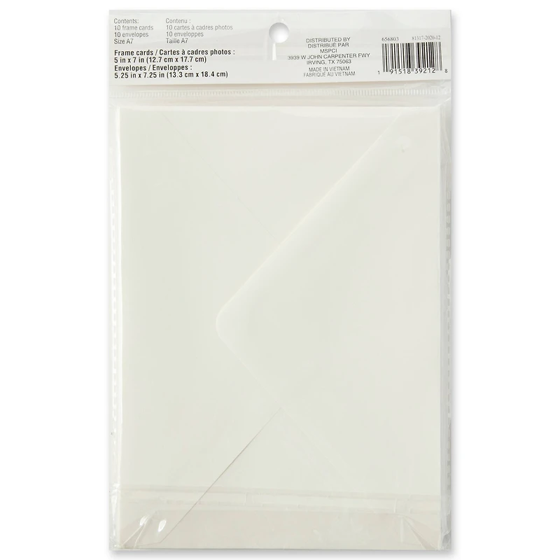 12 Packs: 10 ct. (120 total) 5" x 7" Ivory Frame Cards & Envelopes by Recollections™
