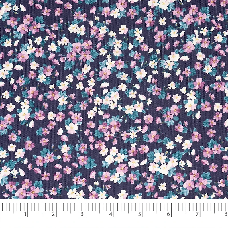 SINGER Spring Purple Floral Cotton Fabric Bundle